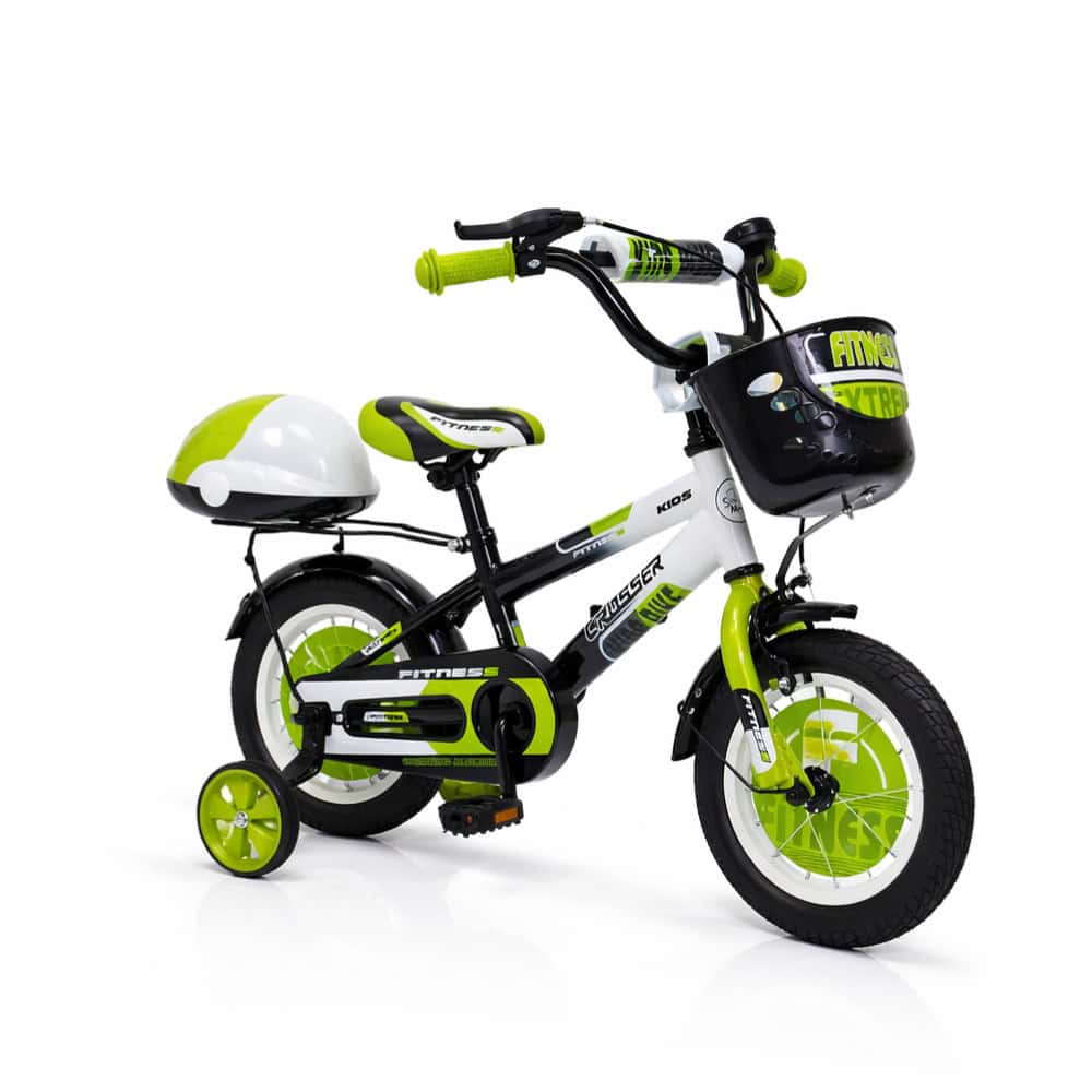 Dečiji bicikl 12'' Fitness Crno - Zelena - Slika 2