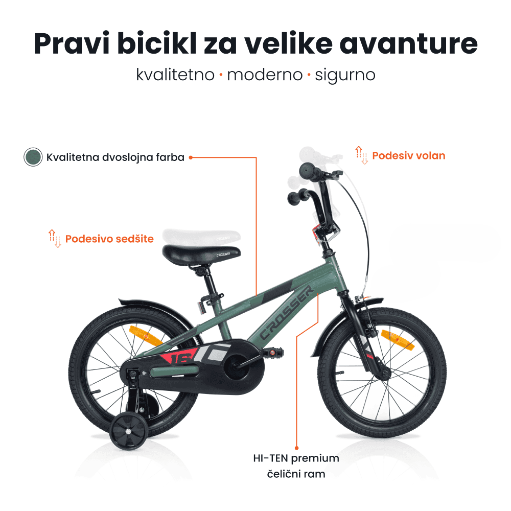 Dečiji bicikl 16'' Challenge zelena - Slika 3