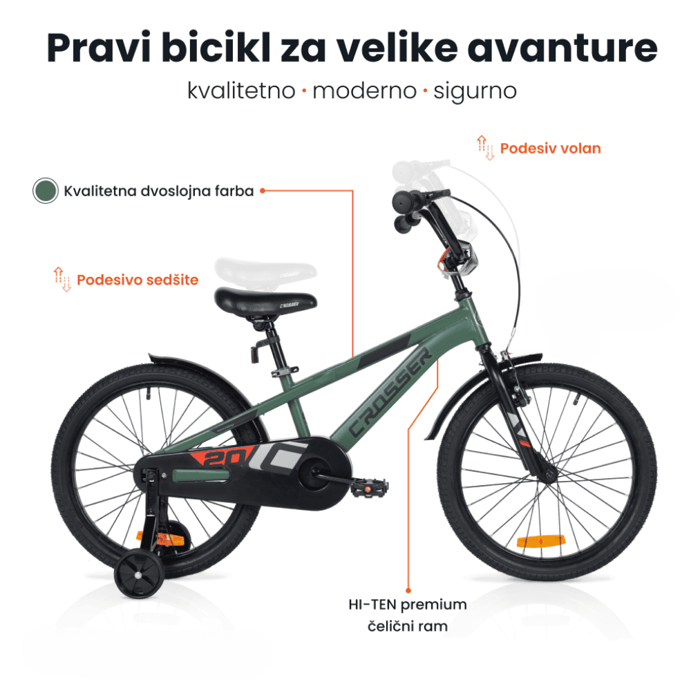Dečiji bicikl 20'' Challenge zelena - Slika 3