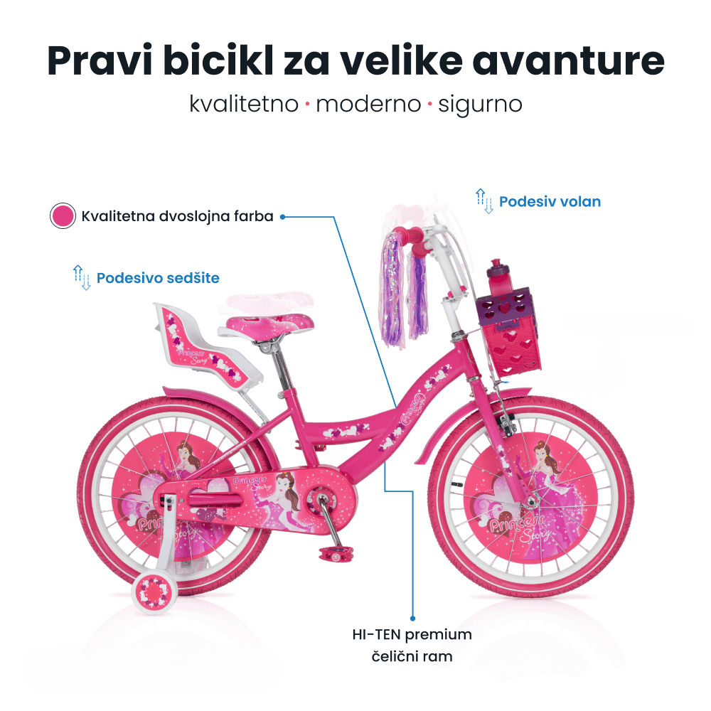 Dečiji bicikl 20'' Story roze - Slika 3