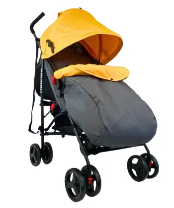 NouNou Siena kolica za bebe Yellow sa podesivim naslonom i rotirajućim točkovima