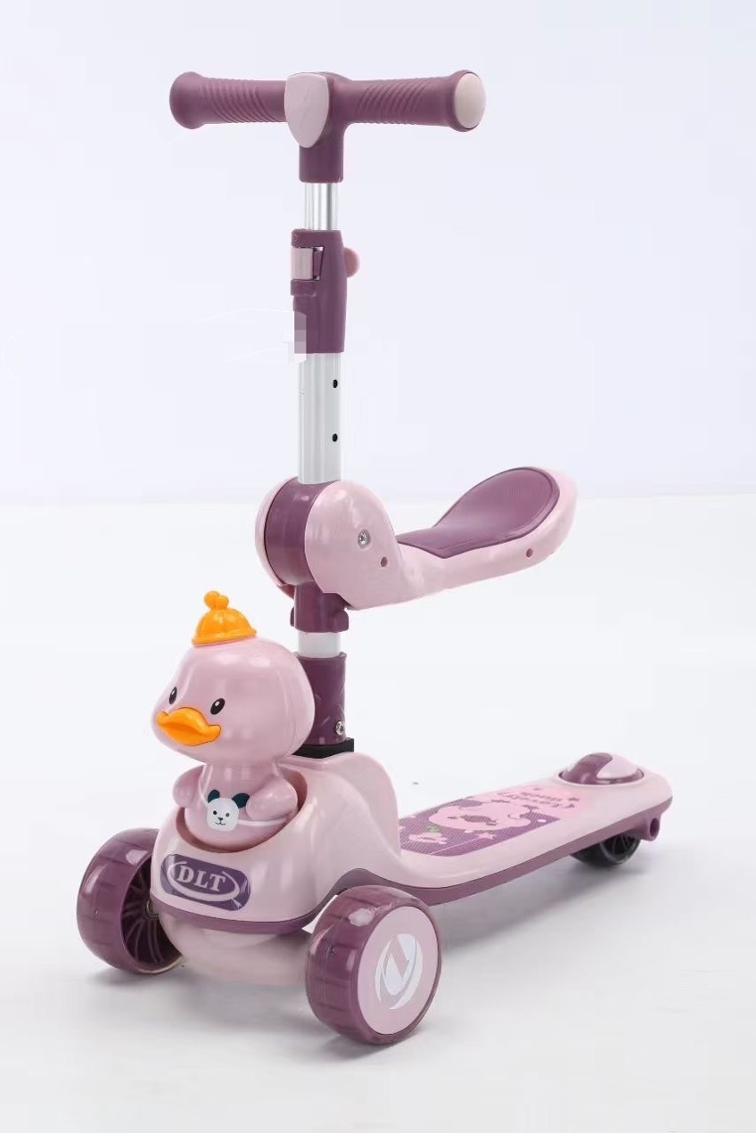 Dečiji trotinet sa sedištem i LED točkovima