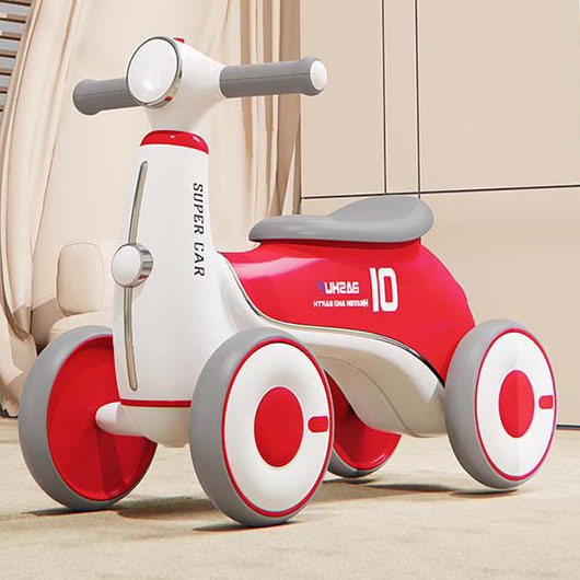 Dečija guralica crvena sa PVC točkovima i čeličnim ramom