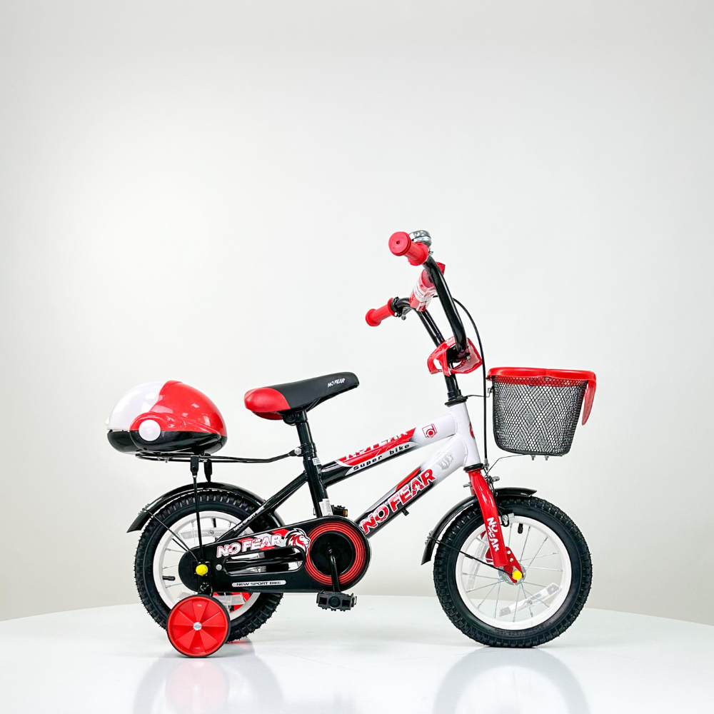 Dečiji bicikl No Fear 721-12 crvena sa pomoćnim točkovima