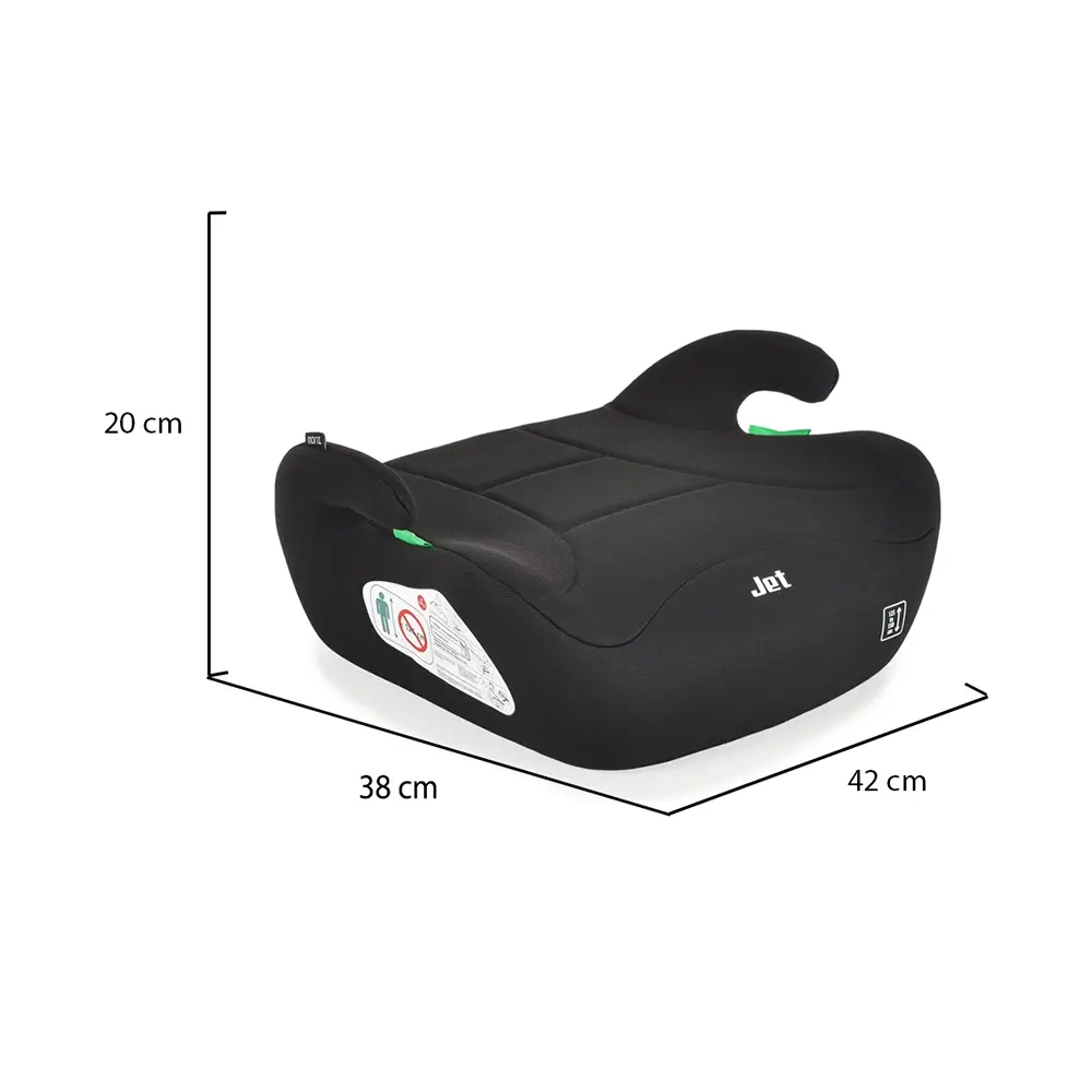 Auto-sediste-buster-Jet-125-150cm-Black-dimenzije
