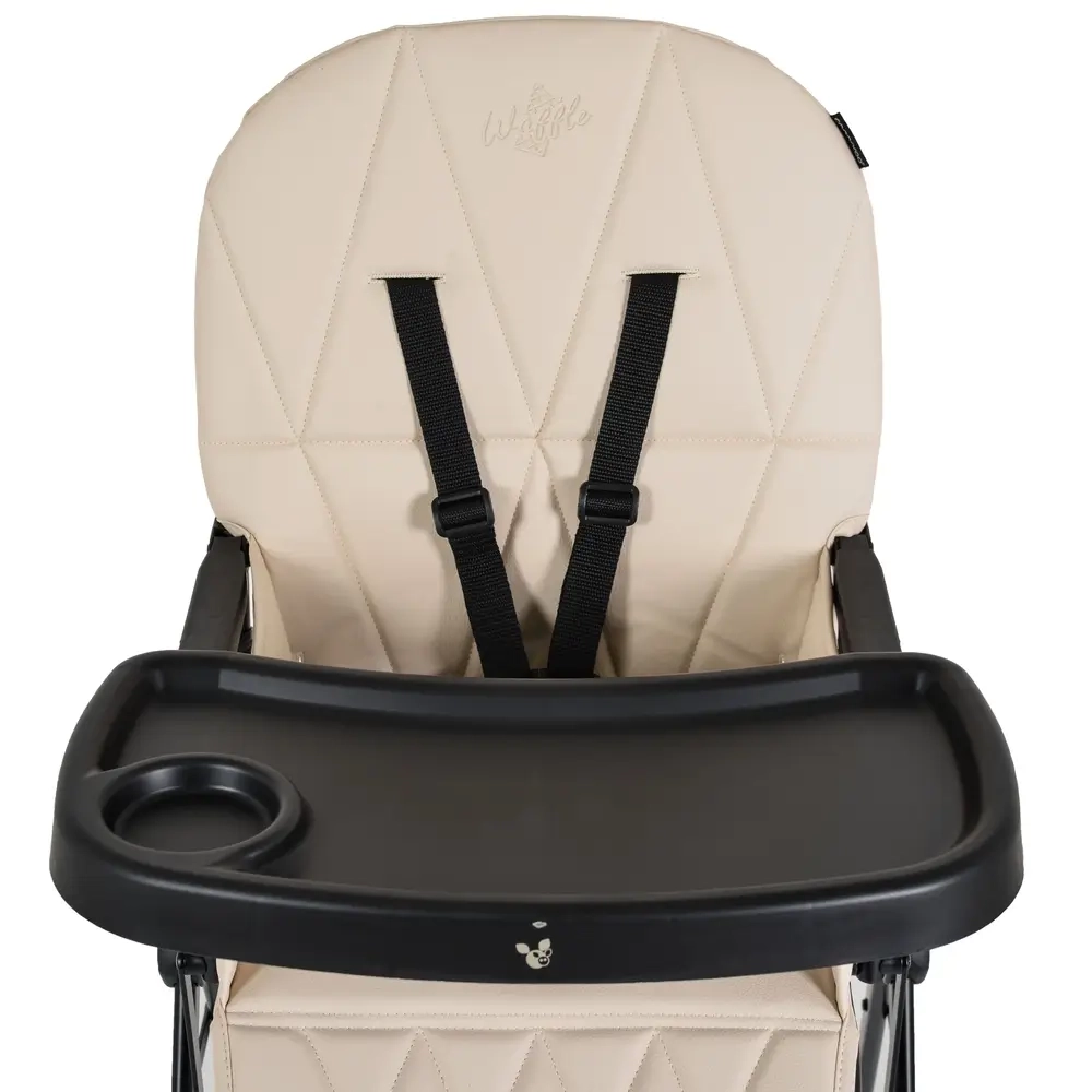 Cangaroo-Stolica-za-hranjenje-Waffle-Beige-sigurnosni-pojas-i-tacna