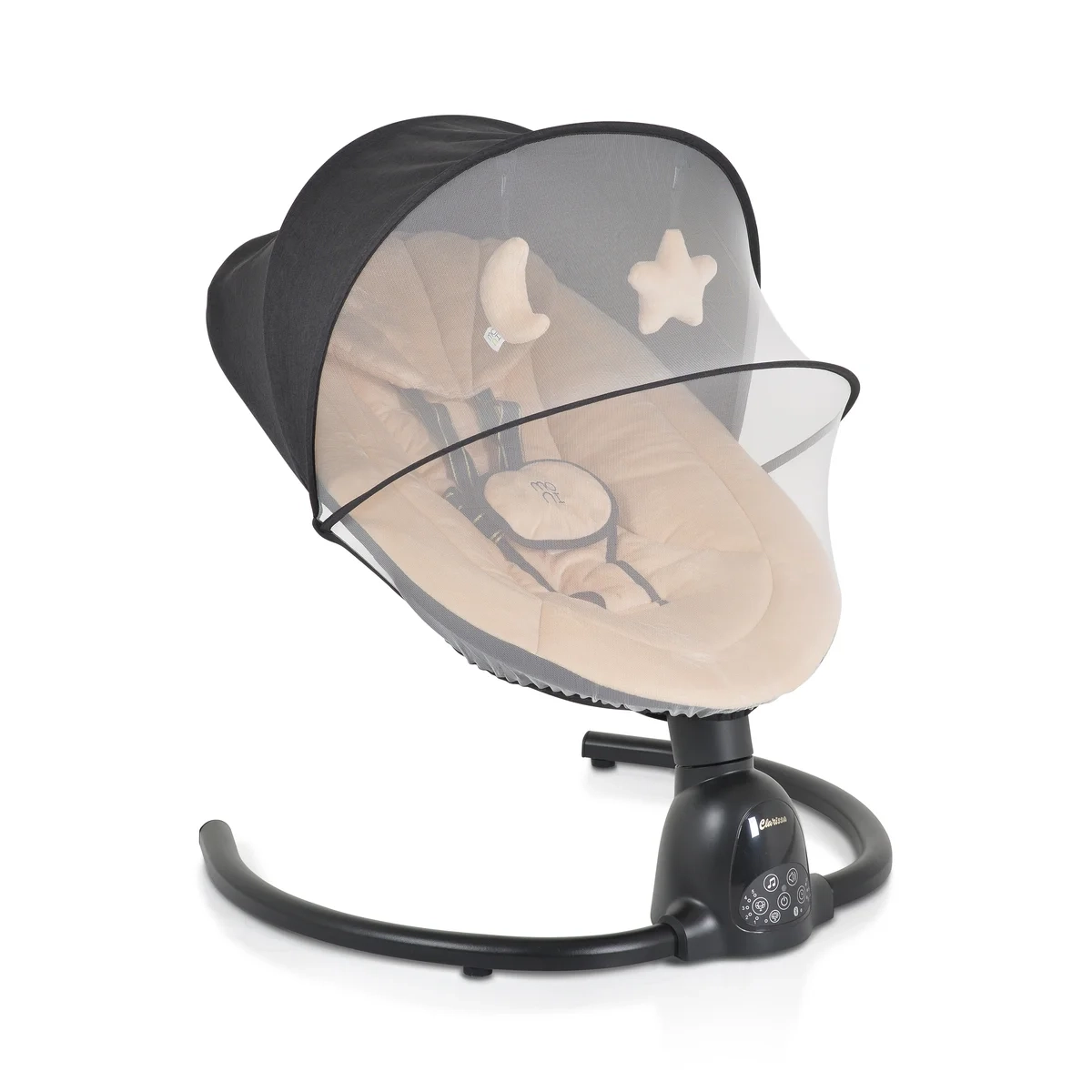 Ljuljaška za bebe Clarissa Beige sa Bluetooth funkcijom i nadstrešnicom