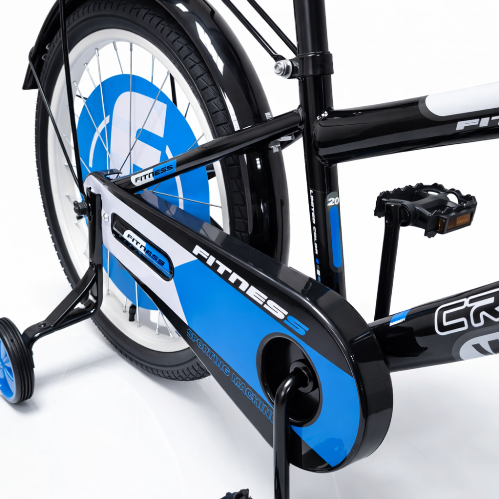 Dečiji bicikl 20'' Fitness Plavo - Siva - Slika 3