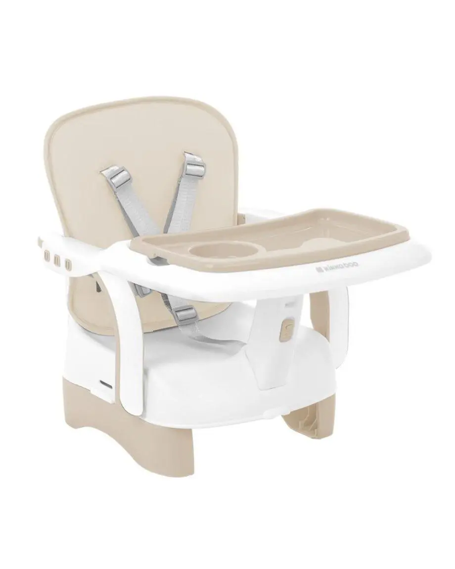 Kikka Boo Chewy Beige buster hranilica za bebe sa dvostrukom tacnom i pojasom u 5 tačaka