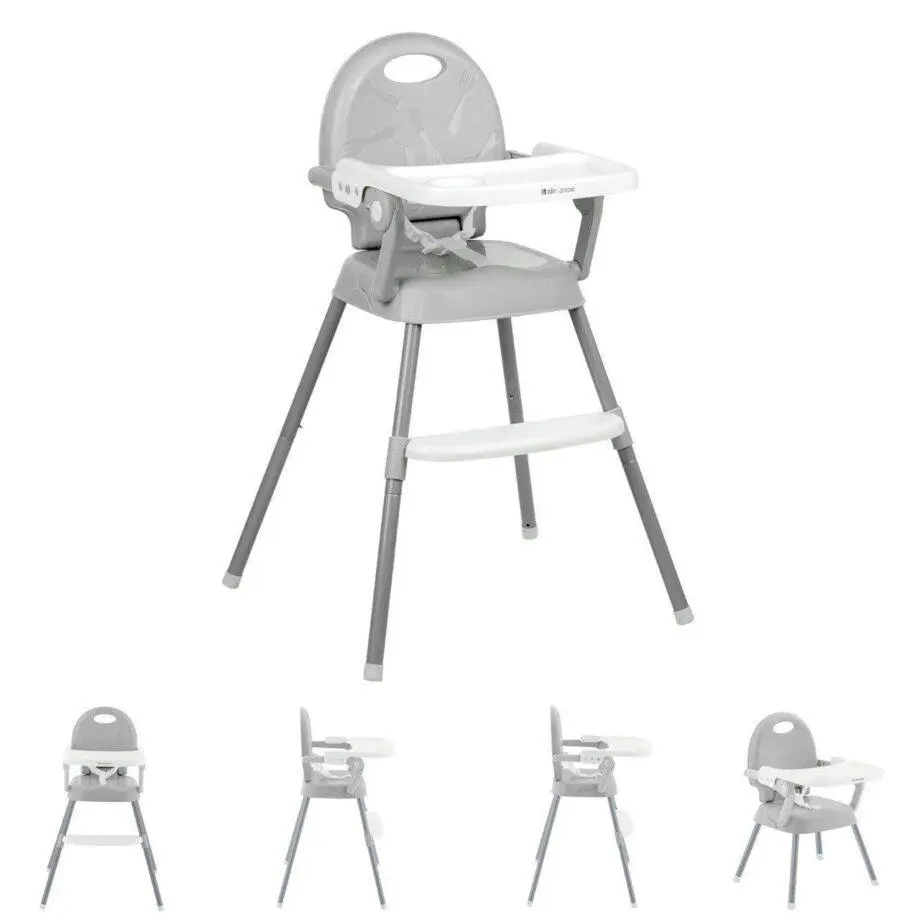 Kikka Boo Spoony 3u1 Grey – praktična hranilica za bebe koja se koristi kao hranilica, stolica i buster.