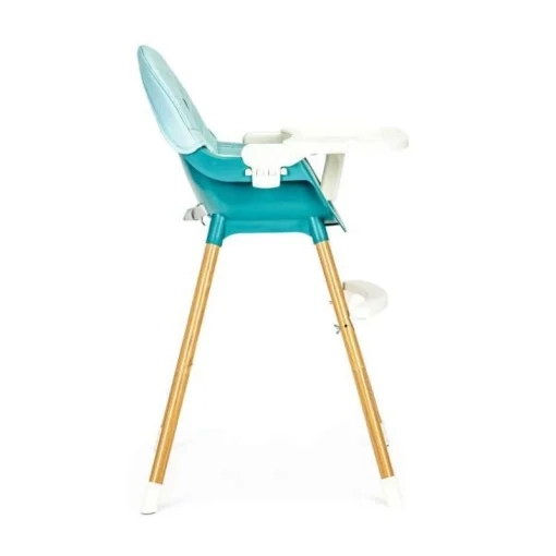 Hranilica 2u1 Blue ECO TOYS sa drvenim nogama i eco kožom za bebe