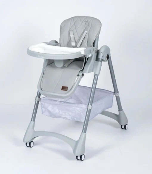 Kidilo KD3-3 Grey 2u1 hranilica i ljuljaška za bebe sa tacnom i točkićima