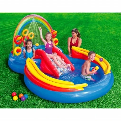 Dečiji bazen Duga 297x135x193 cm šareni vodeni park za decu