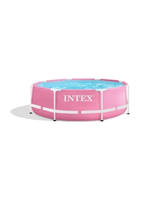 Intex pink bazen 244x76 cm okrugli sa metalnom konstrukcijom