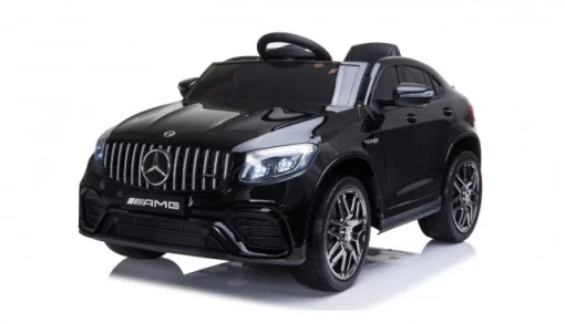 Mercedes GLC63 crni – luksuzan i bezbedan auto na akumulator za mališane.