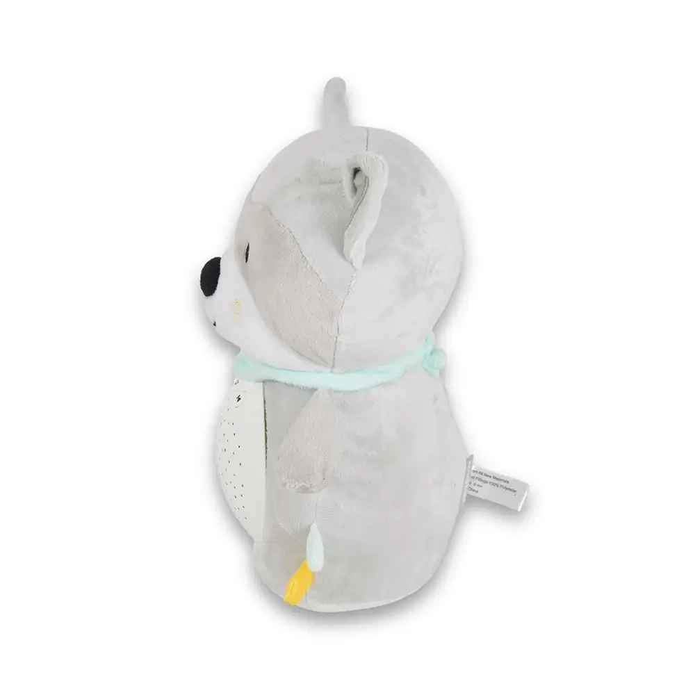 Noćna lampa Snuggly Raccoon – projektor zvezda sa belom bukom i melodijama za lakše uspavljivanje i miran san bebe.