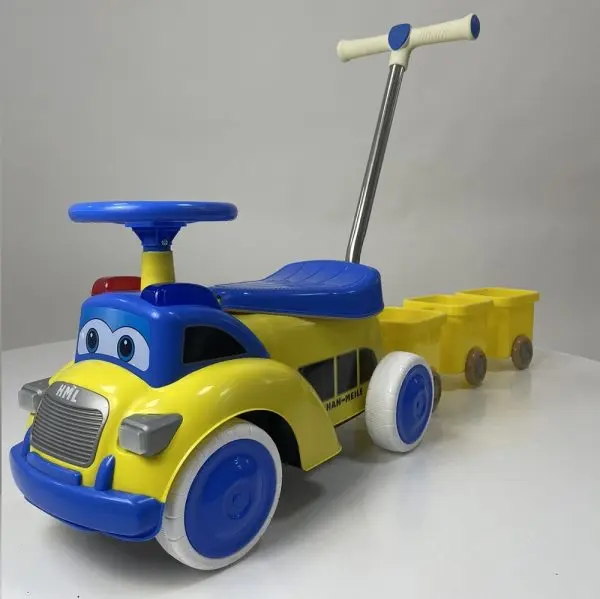 Dečija guralica sa prikolicom plava