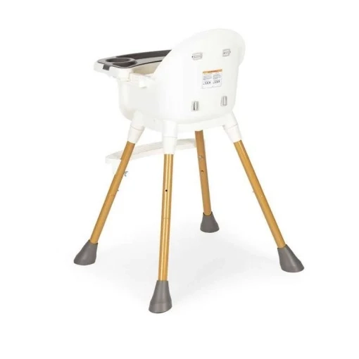 Hranilica Baby White bela stolica za hranjenje sa tacnom i sigurnosnim pojasevima