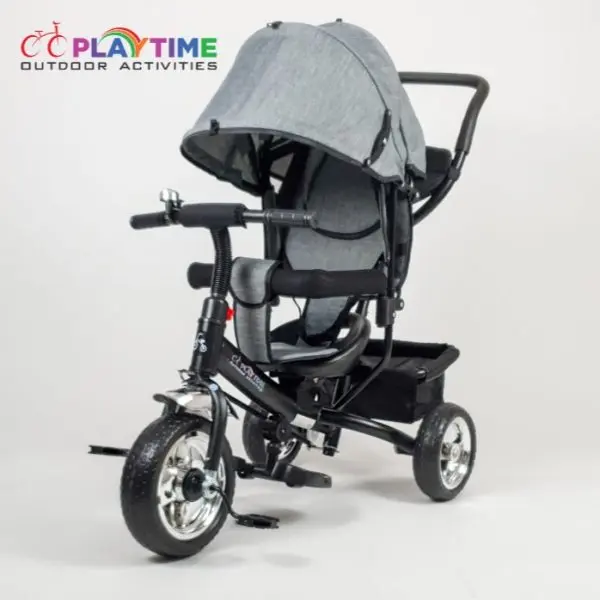 Tricikl sa podesivim naslonom sivi