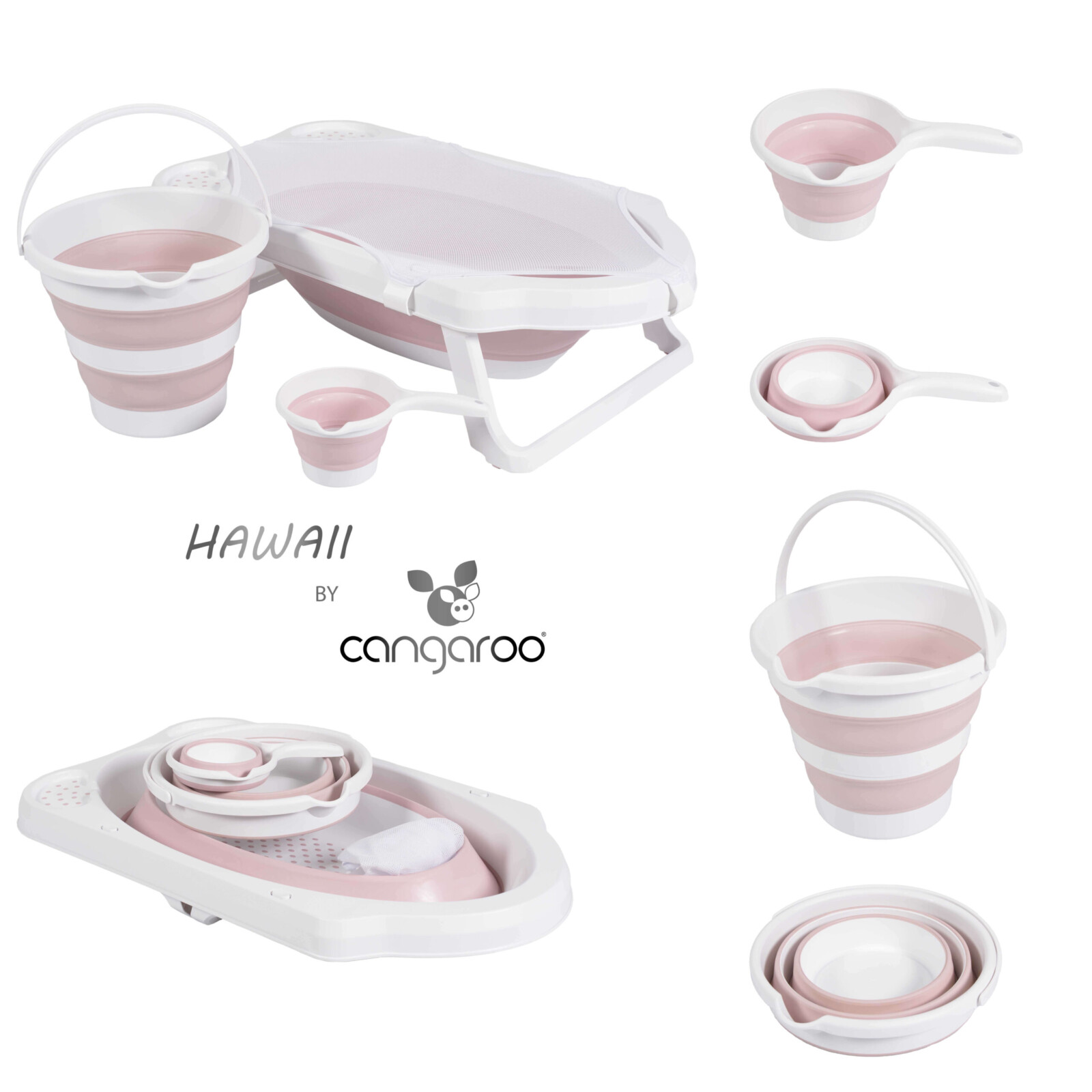 Cangaroo sklopivi set za kupanje Hawaii - Pink - Image 18