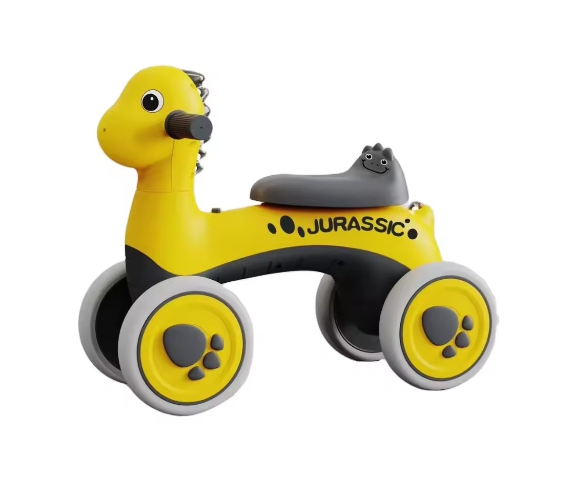 Dino guralica žuta za decu, za jedno dete uzrasta 2+