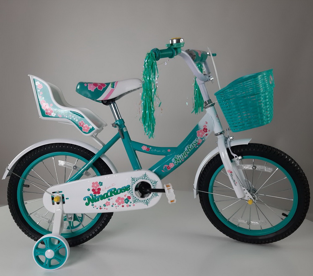 Dečiji bicikl Nina Rose 722-12 mint sa pomoćnim točkovima