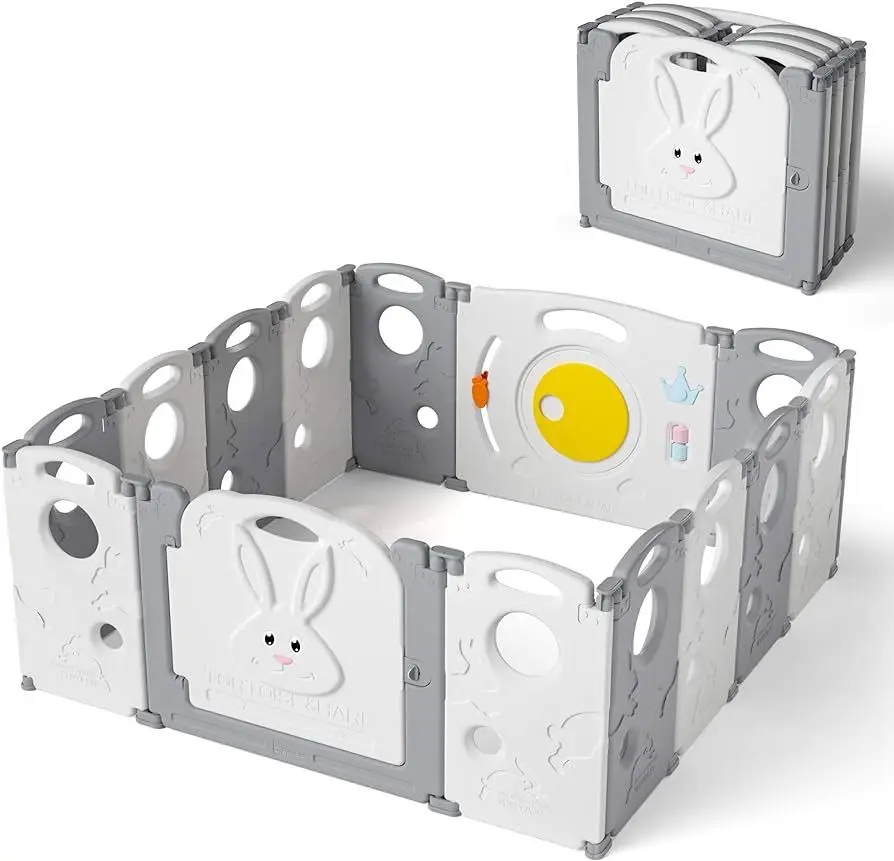 Sklopiva ogradica ZEKA za bebe sa stabilnom konstrukcijom i sigurnim prostorom za igru