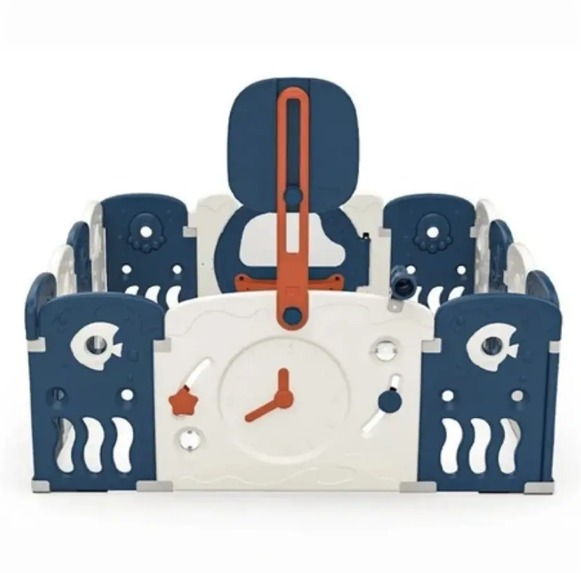 Sklopiva ogradica Keba Kraba u zabavnom dizajnu sa crveno-plavim detaljima za sigurnu igru dece