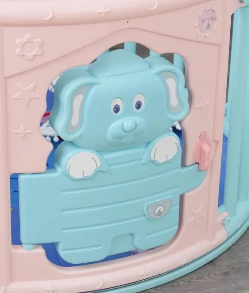 Sklopiva ogradica SLONČE prečnika 110 cm sa veselim dizajnom.